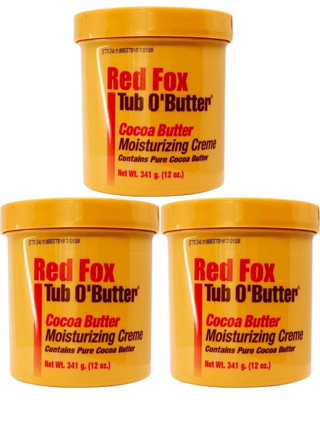 Red Fox Tub O'Butter Cocoa Butter, Moisturizing Creme, 14 oz (Pack of 3) - Image 4